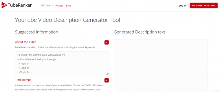 video description generator tool